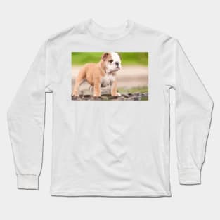 English Bulldog Digital Painting Long Sleeve T-Shirt